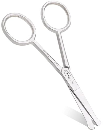 Fine Lines - Baby Nail Scissors – Rounded Ends for Safety in Nose & Ears - Suitable for Kids' Nails - Small Scissors for Easy Maneuver - Ideal for Grooming Cuticles & Trimming Hair