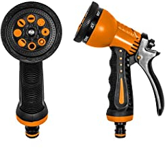 Bradas ECO-7203 Gartenbrause aus Metall 7 Funktionen, orange, 10 x 10 x 5 cm