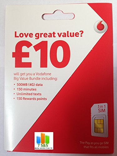 Vodafone Pay As You Go Nano Sim Card.