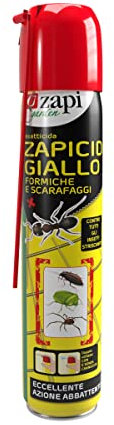 Zapi Garden | Zapicid Giallo Formiche e Scarafaggi - Insetticida Spray Formiche, Insetticida Spray Pronto all'Uso, Insetticida per Formiche, Insetticida Formiche, Insetticida Interno e Esterno, 500ml