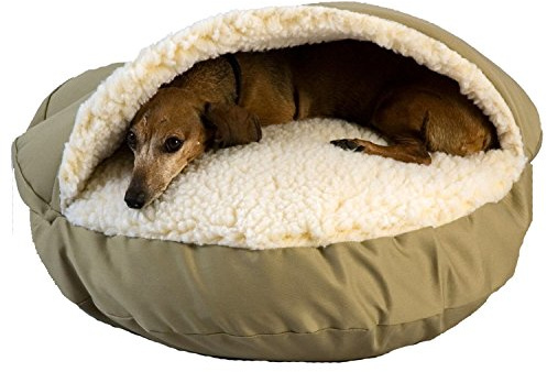Snoozer Orthopedic Cozy Cave Pet Bed, Large, Khaki