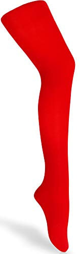 Merry Style Pantimedias finas para niñas Pantimedias para niños Ropa de ballet para niñas microfibra Medias 60 DEN WLSS001 (Rojo, 152-158)