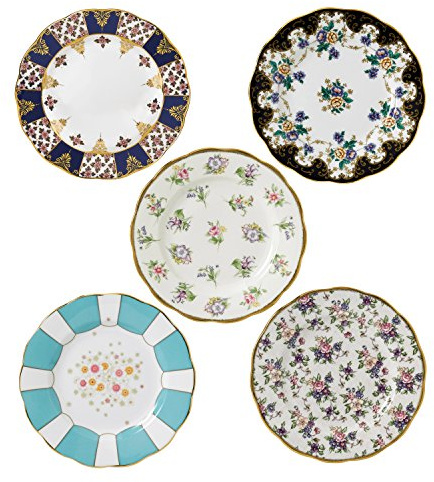 Royal Albert 40017560 100 Years 1900-1940 Plate 20cm/8in, Set of 5, Multi, Bone China