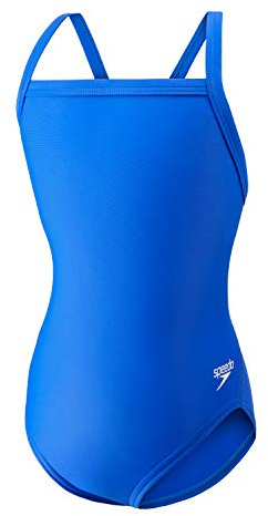 Speedo Girl's Swimsuit One Piece PowerFlex Flyback Solid Youth Team Colors