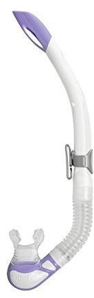 Mares Snorkel Bay, Schnorchel für Erwachsene mit halbtrockenem Oberteil mit Anti-Splash-System, Lila