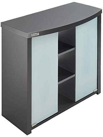 Tetra AquaArt Aquarienunterschrank 100/130 liters (Unterschrank anthrazit speziell für Tetra AquaArt Aquarien Evolution Line, mit viel Stauraum für Technik, Milchglasscheiben)