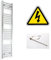 300mm wide x 1200mm high Prefilled Electric Heated Towel Rail Radiator Flat Chrome Bathroom Warmer