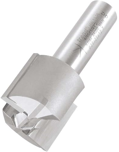 Trend Professional Two Flute Router Cutter Bit, 1/2 Inch Shank, 28mm Cut Diameter & 25mm Cut Length, Tungsten Carbide Tipped, 4/85X1/2TC