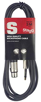 Stagg SMC3XP XLR/jack (f/m), 3 m (10') - Black