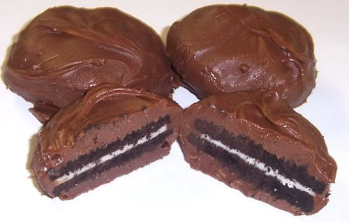 Scott's Cakes 1 lb. Milk Chocolate Covered in a Green with White Polka Dots Tray with White Krinkle