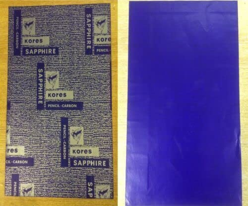 A3 297X420MM Carbon Paper 50 Sheets Premium Quality- Hand Copy Long Last 5 Different Color (Blue)