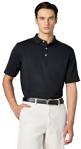 Callaway Men's Opti-Dri Stretch Ottoman Short Sleeve Golf Polo Shirt (Available in Big & Tall) Black