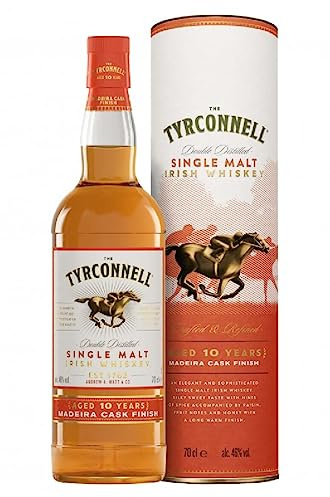 The Tyrconnell | 10 Jahre Madeira Finish | Single Malt Irish Whiskey, mit Geschenkverpackung | 46% Vol | 700ml Einzelflasche