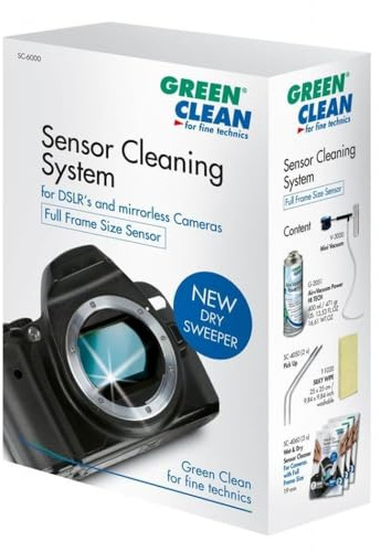 GREEN CLEAN Profi Reinigungskit DSLR und Spiegellose Kamera Full Frame Size weiß