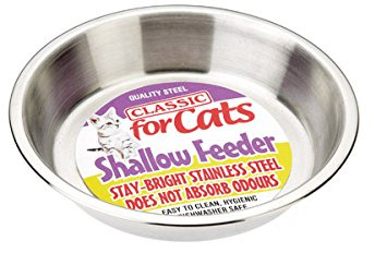 Classic Stainless Steel Shallow Cat Dish 500ml (155mm Dia) (Pack of 12)