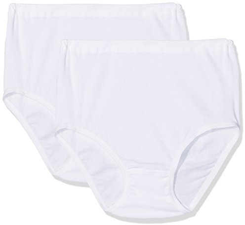 HUBER Damen Huber Dames Maxi 2 Pack Katoen Pack Extra Fijn Taillenslip, Weiß, 44 EU