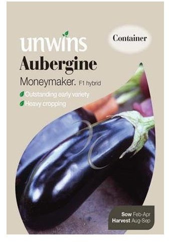 Unwins Aubergine Moneymaker F1 Seeds