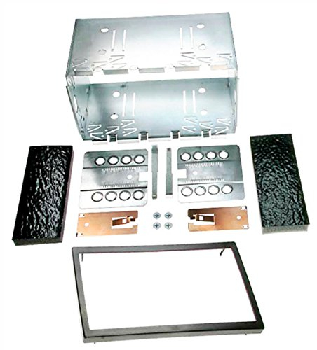 Carav 14-004, telaio di montaggio per autoradio, albero metallico universale 2-DIN, 180 x 113 mm