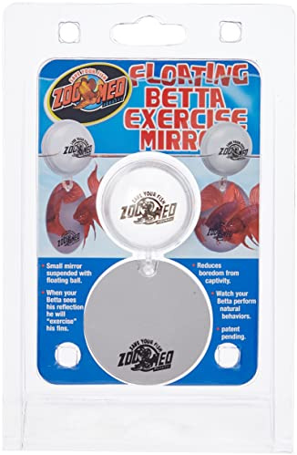Zoo Med Floating Betta Exercise Mirror, White, 12.7 x 3.81 x 17.78 cm; 22.68 Grams