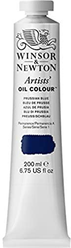 Winsor & Newton Artists' Oil Paint, 200ml Tube, Prussian Blue