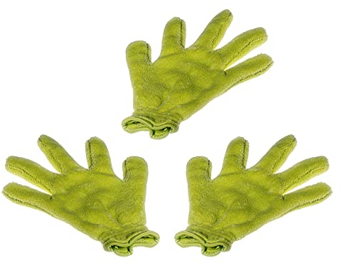 RESPEKT Mikrofaser Staubtuch-Handschuh, Putzthandschuh und Reinigungshandschuhe, super Soft für den Haushalt, das Auto uvm. - 3tlg. Set in grün