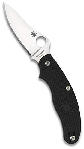 Spyderco UK Penknife Drop Point Folding Pocket Knife, PlainEdge