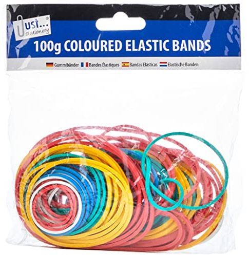 Just stationery 100 g 6224 Gummiringar, Flerfärgad