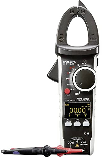 Stromzange Multimeter Tragbar Digital Voltcraft vc590 OLED (ISO) geeicht nach ISO Anzeige OLED Cat III