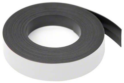 MagFlex Lite MFL19(MW)-1X5M Nastro Magnetico, Larghezza Spessore, Lunghezza 5 m, Bianco, 19 mm largo x 0,76 mm spesso