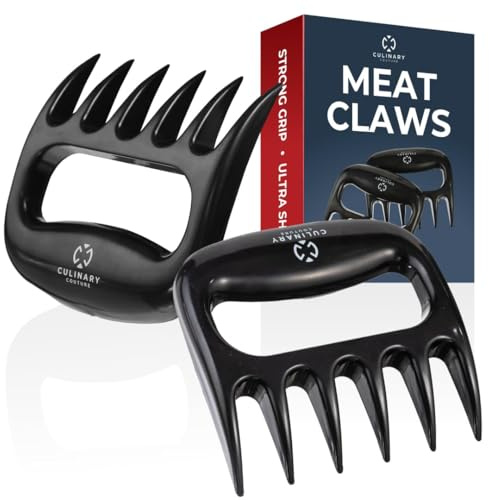 Meat Shredder Claws – Bear Claws Meat Shredder for Pulled Pork, Chicken and Beef, Heat Resistant Plastic Meat-Claws for Shredding, Ergonomic Grip, Dishwasher Safe BBQ Tool