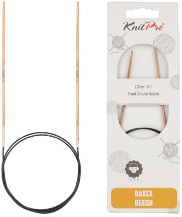 KnitPro Basix Beech Fixed Circular Needles 16 (40cm) | 2.25mm