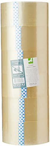 Q-Connect KF04382 Cinta Adhesiva Polipropileno Transparente 66 Mt X 50 Mm -Para Embalaje -Bajo Ruido