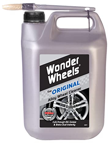 Wonder Wheels The Original Alloy Wheel Cleaner - 5L - Auto Express Best Buy - Easy to Apply - Application Brush Included - Cuts Through Dirt Grease Brake Dust Instantly Leaves an Outstanding Shine
