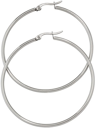 Jobo Damen-Creolen groß aus Edelstahl Durchmesser 54 mm