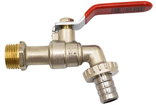 S&M 170119 Robinet pour Tuyau d'Arrosage, Diamètre d'Entrée 1/2, Diamètre de Sortie 3/4, Chromé