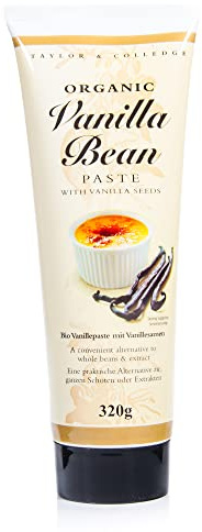 T&C - Bio Vanilla Bean Paste | Vanille Paste aus 100% natürlichen BIO-Vanilleschoten. Vanillepaste ideal zum Verfeinern von Pudding, Torten, Dessert, Eis uvm. | Inhalt: 320g