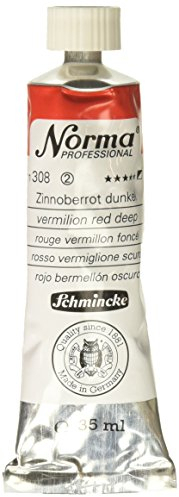 Schmincke – Norma® Professional - feinste Künstler-Ölfarben, Zinnoberrot dunkel - 35 ml