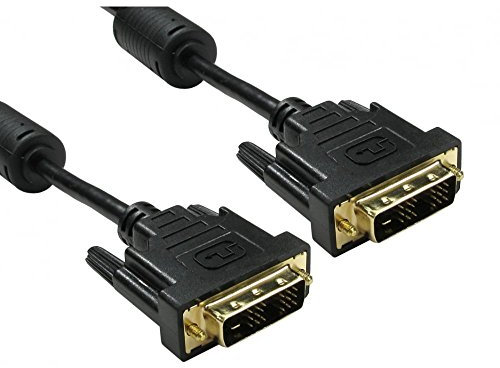 rhinocables DVI Cable, DVI to DVI Cable, Single Link Cable, 18 +1 Digital 19 PIN, Male-to-Male DVI Lead, Gold Contacts - Suitable for Home and Office Use (2m)