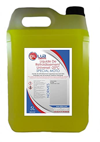 DLLUB - Liquide de refroidissement spécial moto -25°C - 5 litres