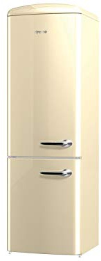 Gorenje ONRK 193 C-L - Frigorifero combinato, A+++ altezza 194 cm, raffreddamento: 222 l, congelatore: 80 l, beige, antigelo, cassetto ZeroZone (0 gradi), stile vintage, collezione retrò