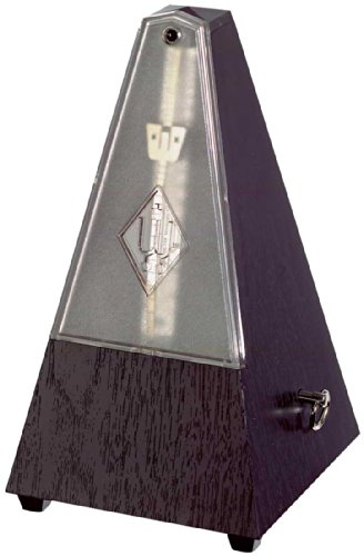 Wittner Metronom Taktell Pyramidenform System Maelzel Serie 800K - Ohne Glocke - Mit Plexiglasdeckel - Schwarz - Mechanisch zum Aufziehen - Keine Batterien erforderlich - Made in Germany