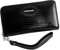 Jennifer Jones - sehr feine XXL Leder Börse in Kroko Optik Damengeldbörse Portemonnaie Geldbörse Lady´s Wallet in versch. Farben - präsentiert von ZMOKA® (Schwarz)