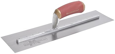 Truelle de lissage Marshalltown PermaShape, forme incurvée, en acier au carbone, parfaite pour les plâtriers et les enduits, dimensions de la truelle : 356x76 mm