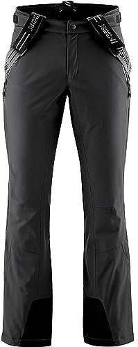 Maier Sports Copper Slim, Enganliegende Herren Skihose, Wasserdichte Schneehose, Stretchmaterial und verstellbarer Bund, PFC-frei, mTHERM Wattierung & mTEX Wetterschutz, Schwarz, Gr. 54 (W36/L32)