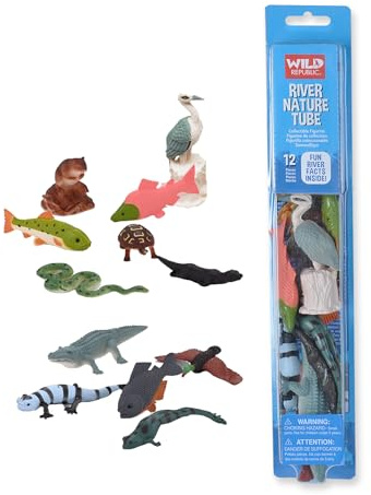 Wild Republic Nature Tube River, Animal Species Found in American Rivers, Gift for Kids, Great for Interactive Play