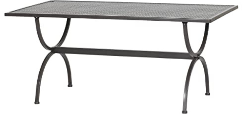 MBM 156135 Tisch Romeo, 160 x 90 x 73 cm, Eisengestell Plattenfarbe marone antik