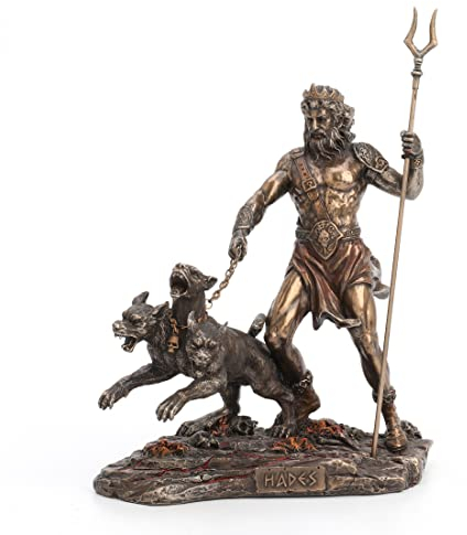 Veronese Design Statue en résine de 22,9 cm de Haut, Dieu Grec des enfers avec cerbère Finition Bronze