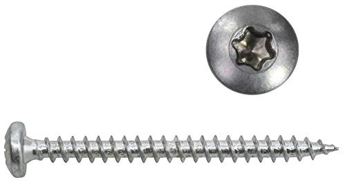 Panhead Schrauben Edelstahl 5x40 mm - 100 St. Vollgewinde Holzschrauben Torx A2