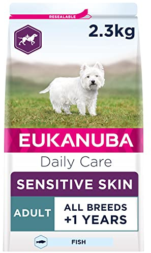 Eukanuba Sensitive Skin Hypoallergenic Complete Dry Dog Food for Adult Dogs with Fish 2.3 kg