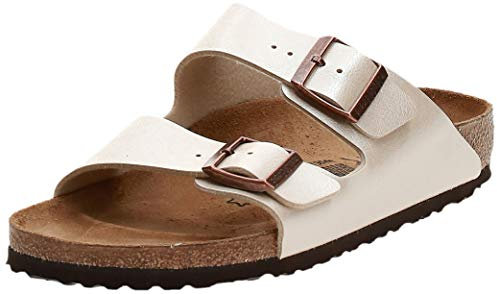 Birkenstock Damen Arizona 1009921 Sandalen, Weiß Pearl White Pearl White, 36 EU